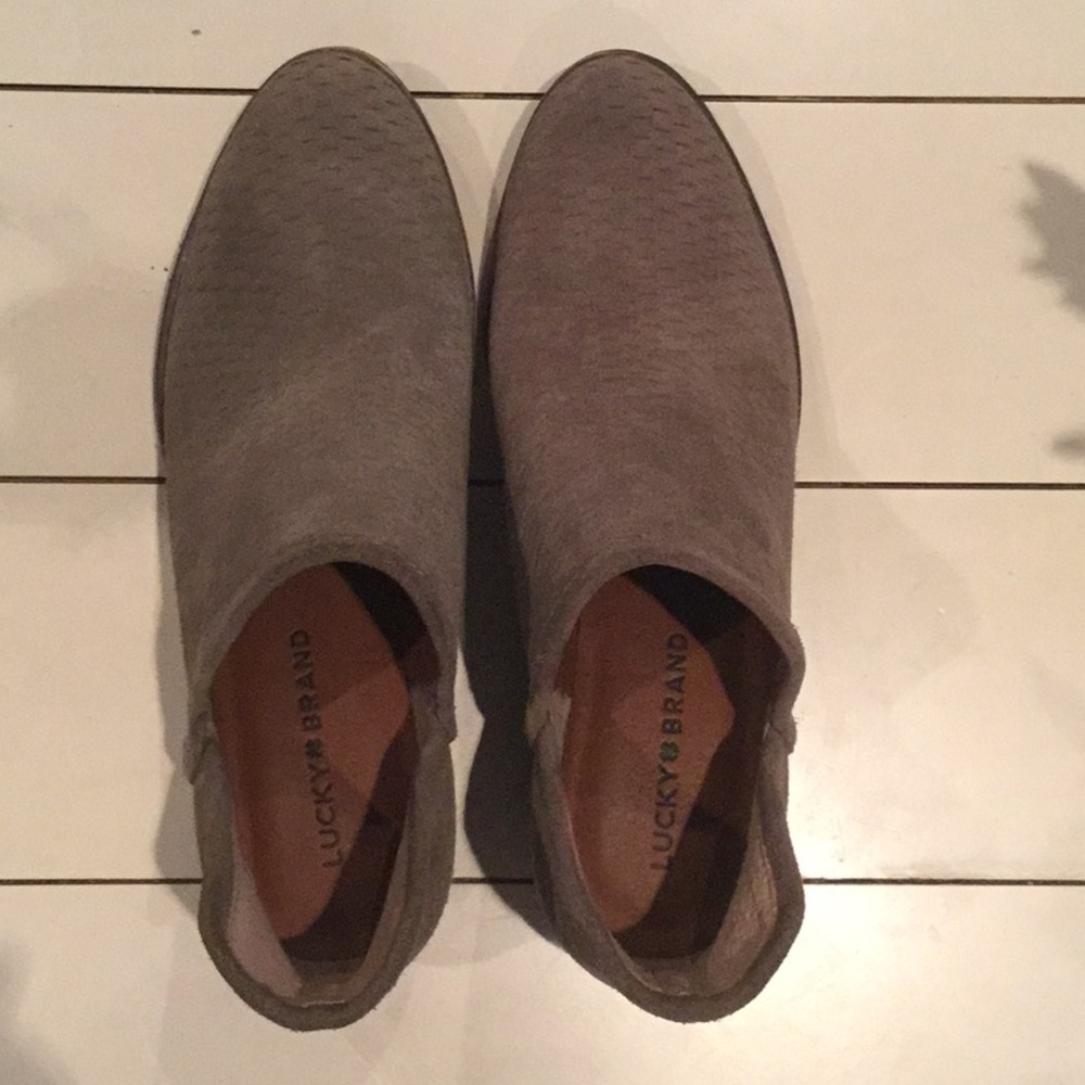 Lucky Brand Brooklyn Perforated Suede Bootie